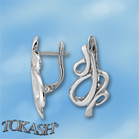 Silver Earings stones 133962