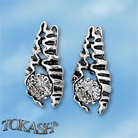 Silver Earings with stone 122970