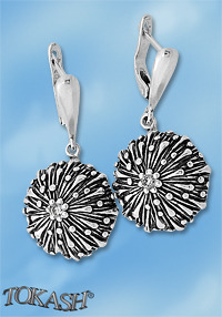 Silver Earings with stones 130995