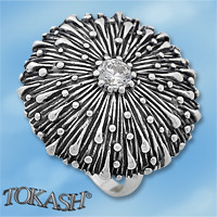 Silver ring with stone 1595995