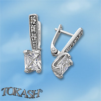 Silver Earings with stones 139997